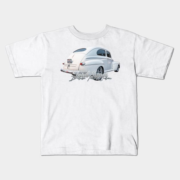 1946 Ford Super Deluxe Tudor Sedan Kids T-Shirt by Gestalt Imagery